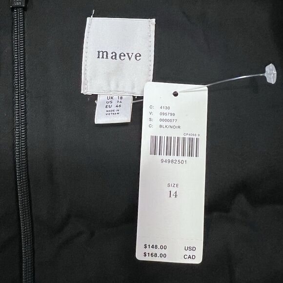 Maeve Anthropologie Sleeveless Boat Neck Mini Dress Size 14 Cocktail New - Picture 10 of 12